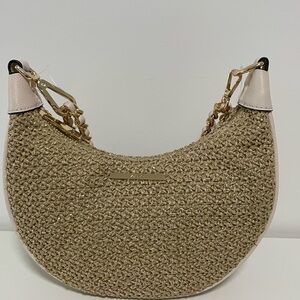ALDO Stylish Beige Woven Shoulder Bag